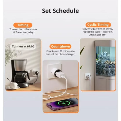 S60 EU  Wifi Socket Smart Wifi Plug with Energy Monitoring Remote Control Timer Voice Control Smart Scene
