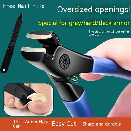 Heavy Duty Toenail Clipper Set, Large Opening For Thick Hard Toenails, Professional Grade, Easy To Grip, Splash Proof, Sharp And Durable Nail Clipper Tool - Classic Style, Without Battery Beauty World Shop