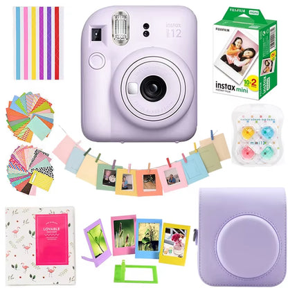 Genuine Fuji Instax Mini 12/SE Camera New  Instax Camera Comes with Camera Bag Set with Optional Film Photo Paper