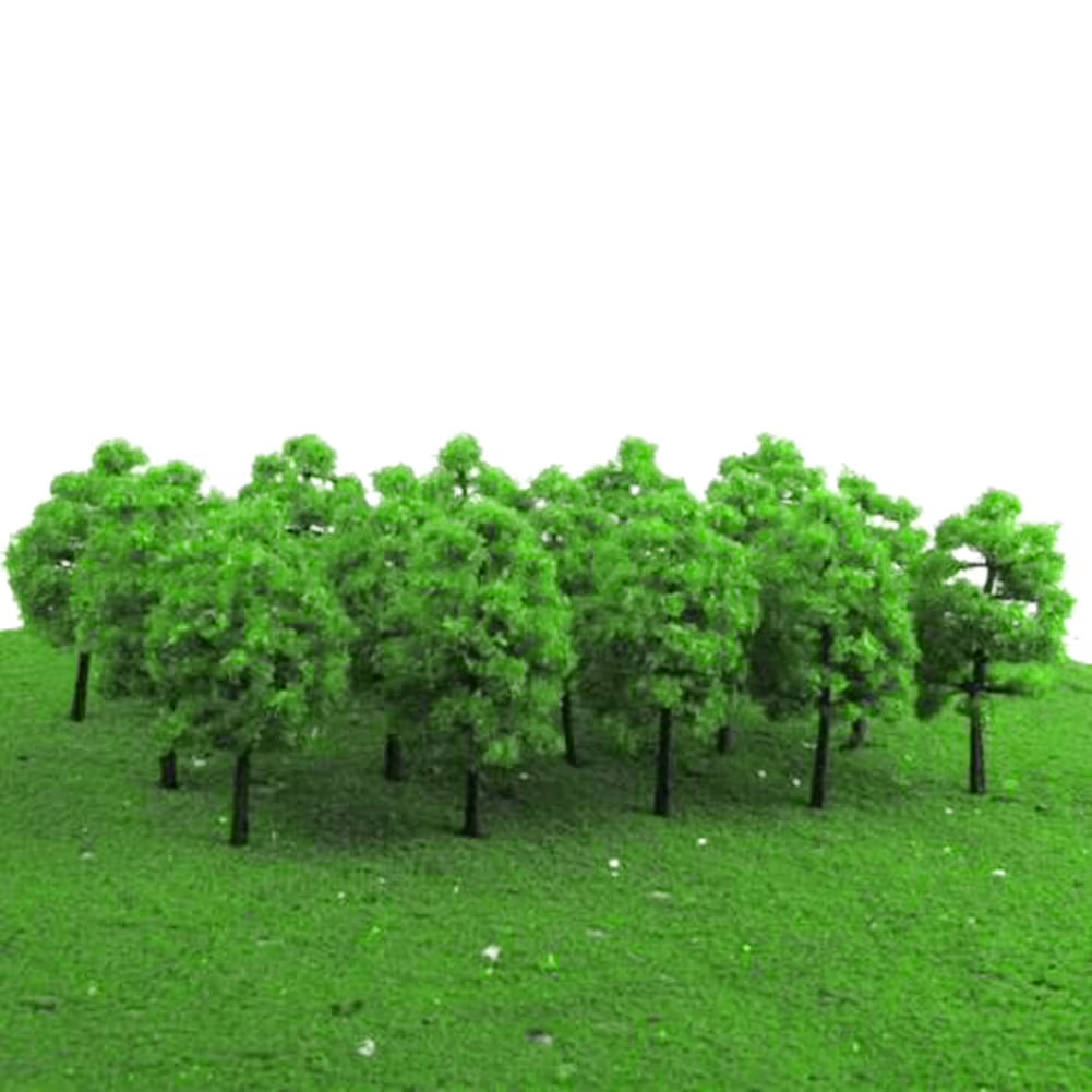 20Pcs Model Trees Train Railroad Diorama Wargame Park Scenery Hight 3.5Cm Miniature Sandtable Model Scenery DIY for Home Decor