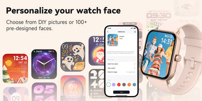 1pc FAWEIO 1.8 Inch Smart Watch for Women & Men with 100+ Sport Modes, Answer/Make Calls, Fitness Activity Tracker, Pedometer, for iPhone And Android, Perfect Gift for Family And Friends, Suitable for Christmas Gifts Beauty World Shop