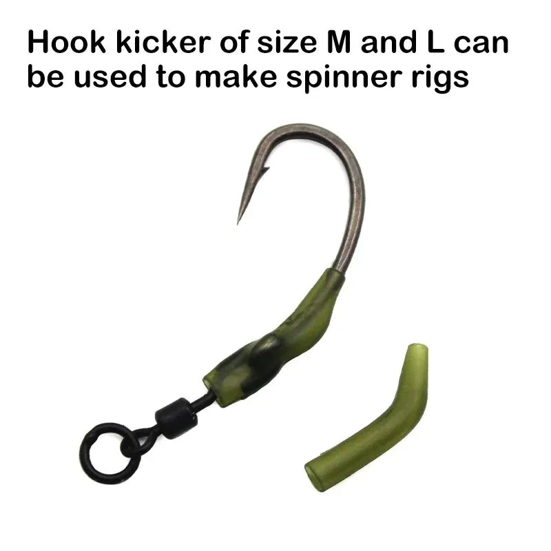 30Pcs Carp Fishing Hook Kickers D Rig Kicker Aligners Hooks Sleeves Rigs All Colors Accessories End Terminal Tackle