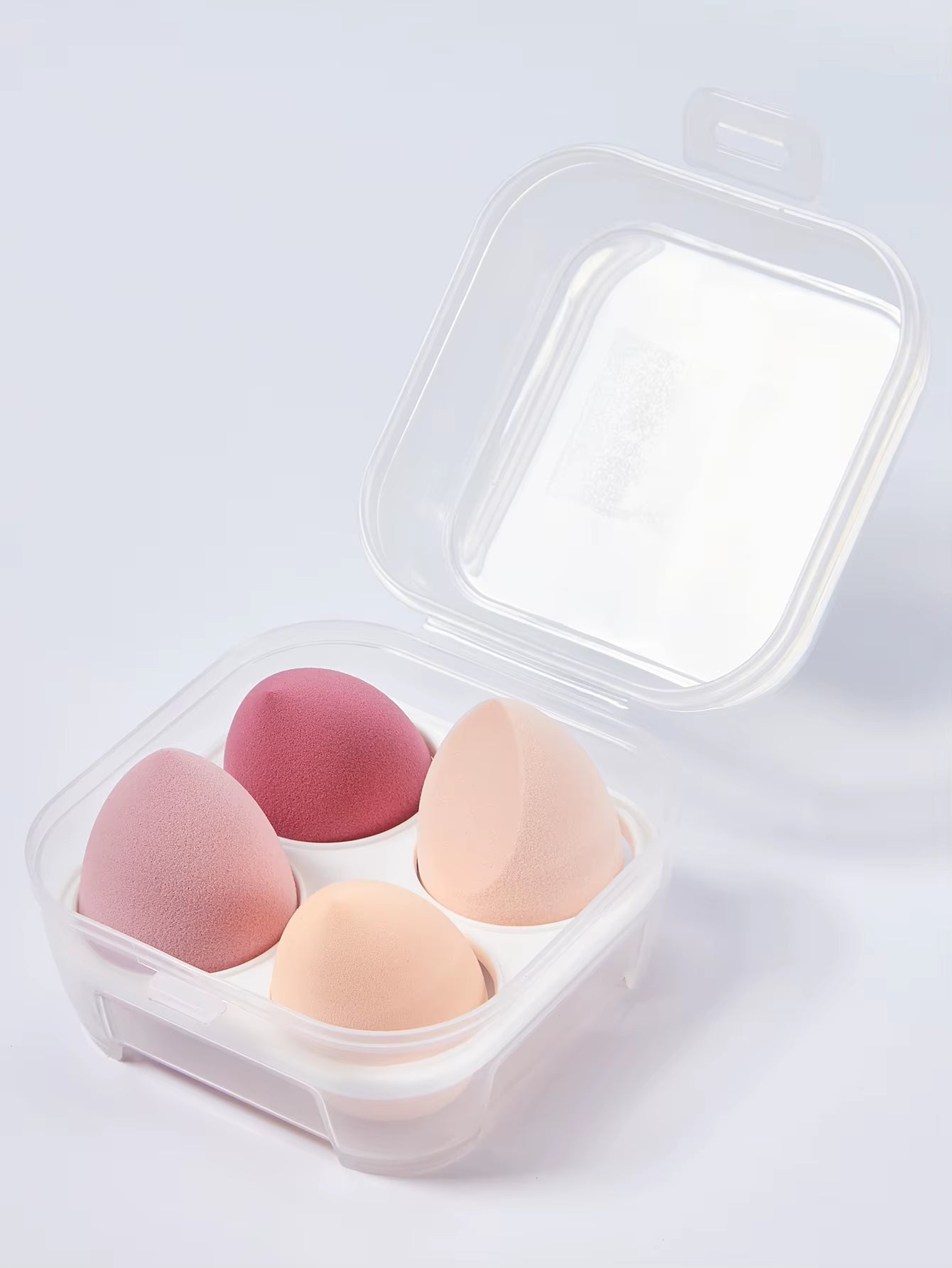4Pcs Beauty Egg Set Seamless Smudging More Hygienic Prevents Bacteria Buildup Creates a Flawless Makeup Look Beauty Egg Case