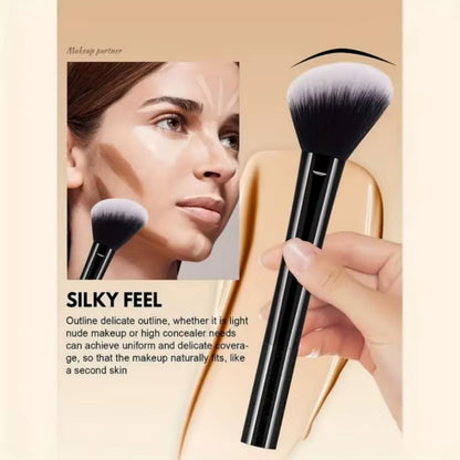 9Pcs Multifunctional Black Makeup Brush Set with 1Pc Beauty Egg,Soft Bristles for All Skin Types, Alcohol-Free Cosmetic Brushes