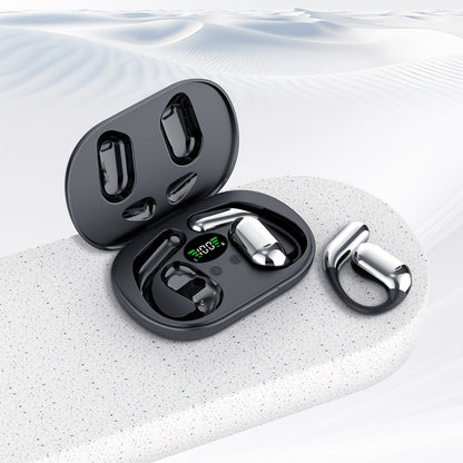 [50 Hours Wireless Sport Headphones] Wireless Headphones with Open Ear Design, Sport Earbuds Featuring Touch Volume Control, Built-In Microphone, And Ear Hooks. They Offer 50 Hours of Playtime And Come with an LED Display Cha