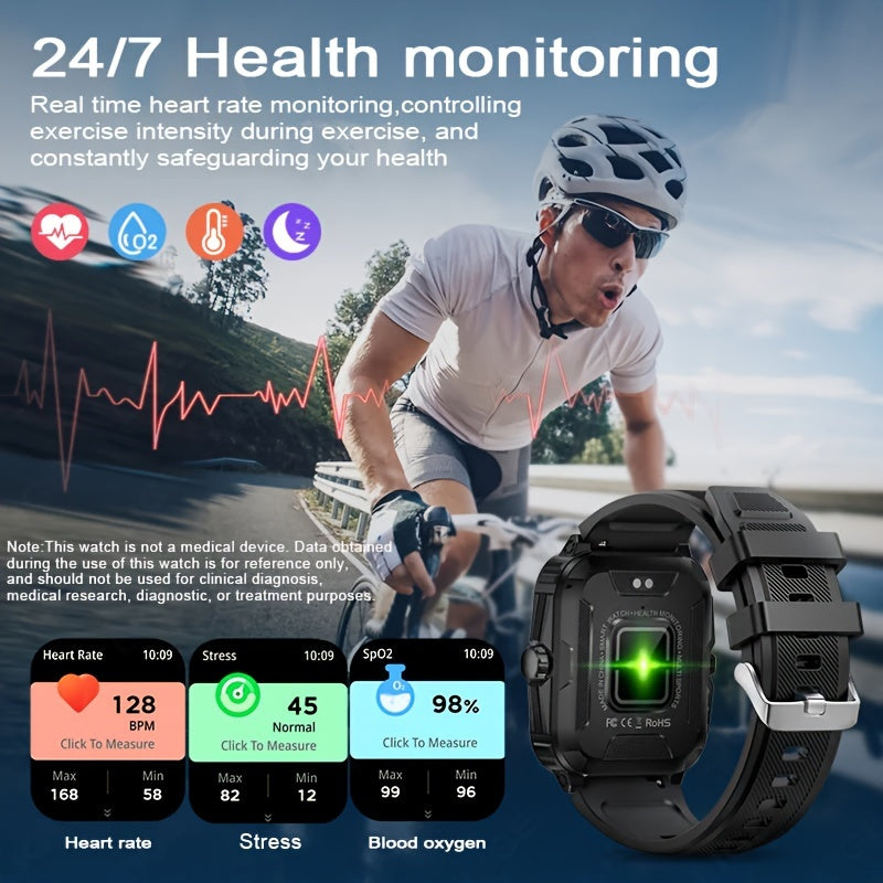 1pc Smart Watch, 1.96" HD Screen Voice Calling 430mHA Large Battery Watch, 100+Sport Mode Smart Bracelet, 3ATM Swimming Waterproof Smart Watch For Android And IPhone, Best Gifts Beauty World Shop
