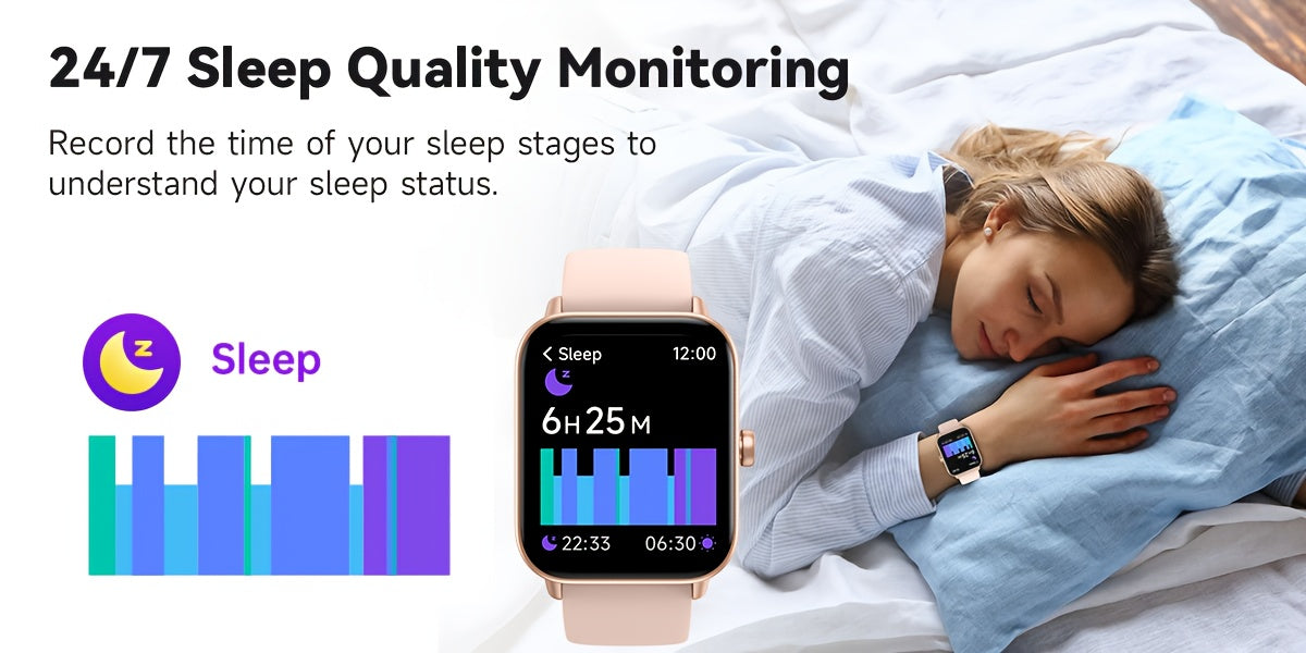 1pc FAWEIO 1.8 Inch Smart Watch for Women & Men with 100+ Sport Modes, Answer/Make Calls, Fitness Activity Tracker, Pedometer, for iPhone And Android, Perfect Gift for Family And Friends, Suitable for Christmas Gifts Beauty World Shop