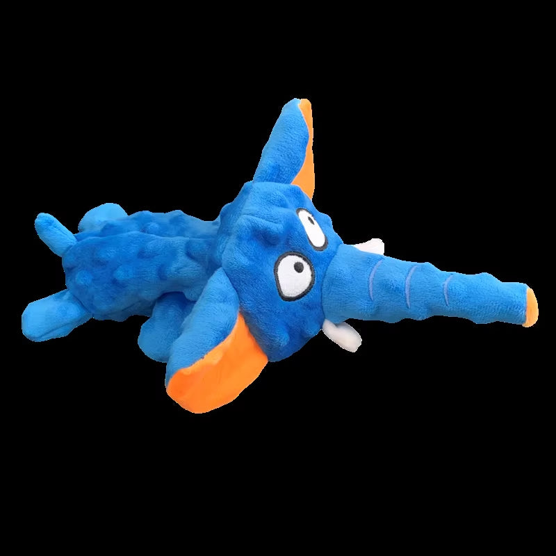 Small Plush Raw Dog Toys Squeak Elephant Shell Durable Toy Dogs Chew Interactive Indestructible Dog Sound Toy Puppy Pet Supplies