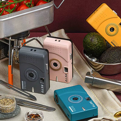 RETO PANO Ultra Film Camera with Flash Full Width Frame Reusable Film Camera - 22Mm Wide Lens 135 Film Camera with Flash