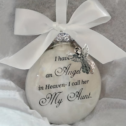 1pc, In Heaven Relatives Name Ornament, Keepsake Feather Plastic Ball, Ornament Pendant, Home Decor, Room Decor, Bedroom Decor Beauty Fashion