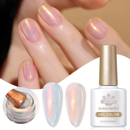 10Ml Nude Gold Glitter Cat Magnetic Gel Nail Polish Gold Blue Ultra Shine Soak off UV LED Varnish Nail Supplies