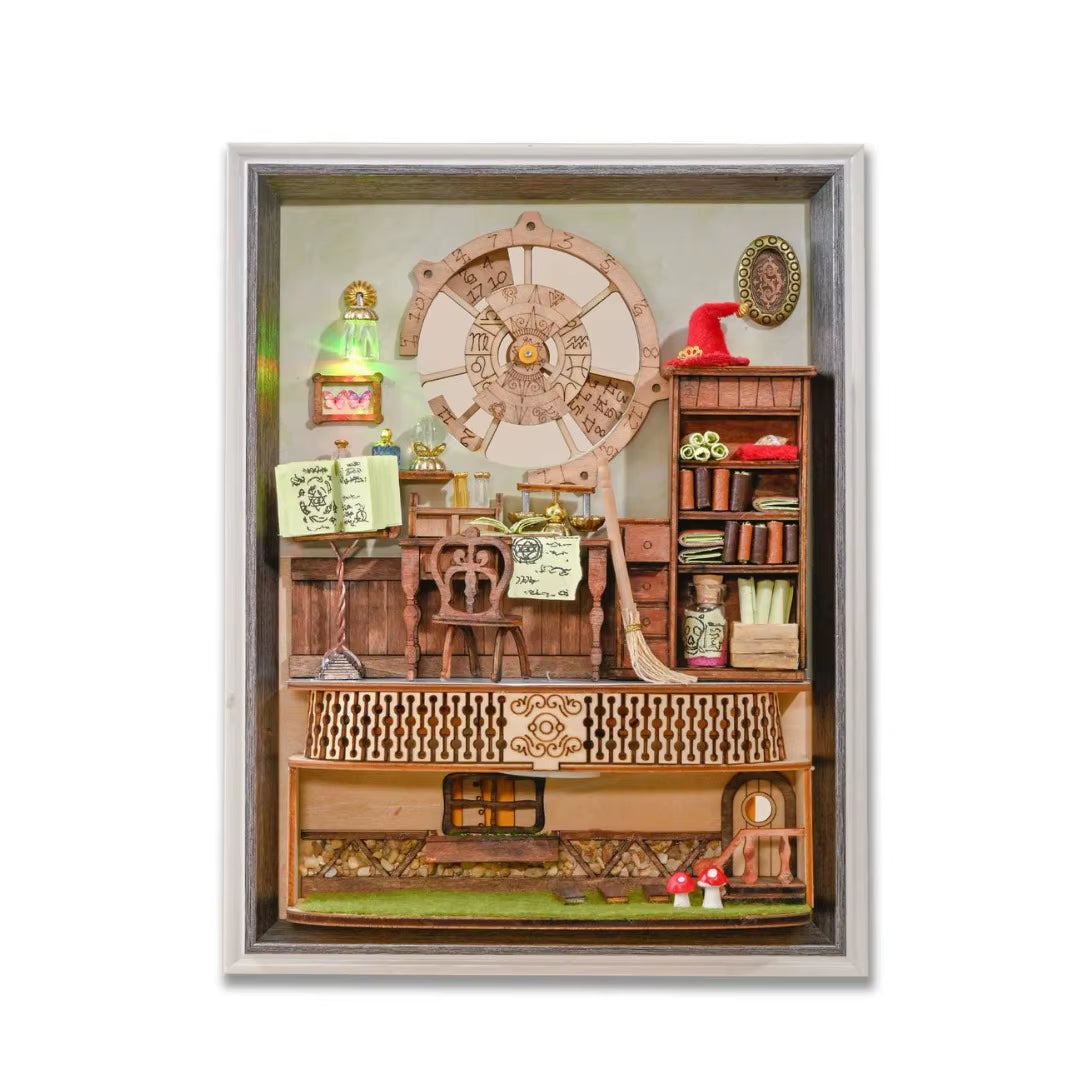 DIY Magic Club Photo Frame 3D Wooden Puzzle Intellectual Handmade Assembly Model Creative Toy Birthday Gift for Kids Teens