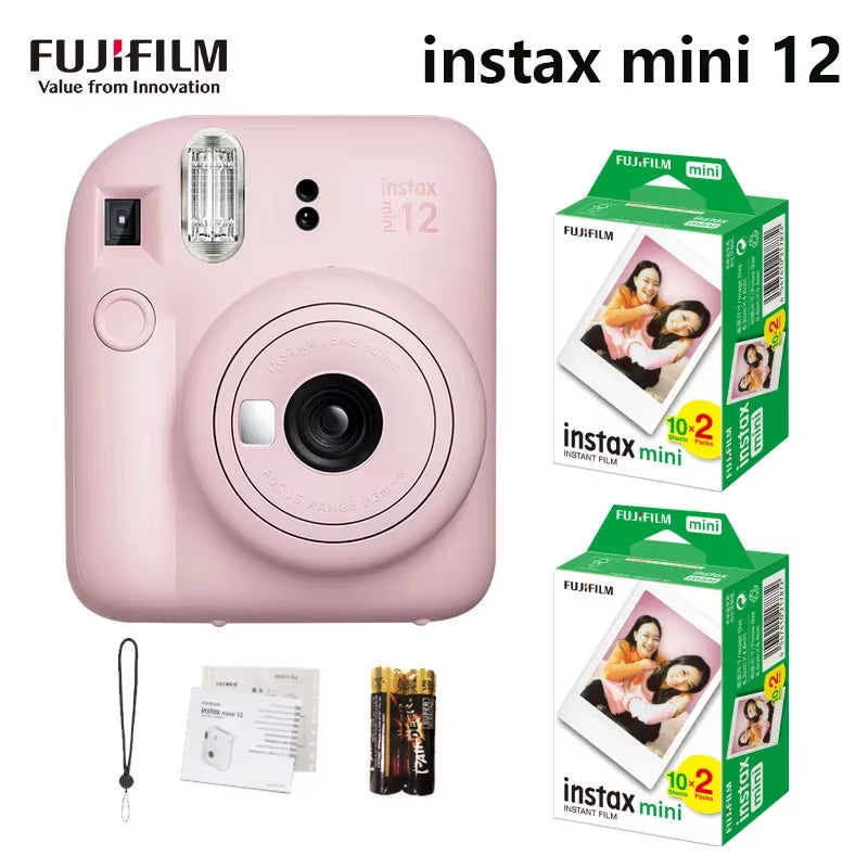 Genuine Fuji Instax Mini 12/SE Camera New  Instax Camera Comes with Camera Bag Set with Optional Film Photo Paper
