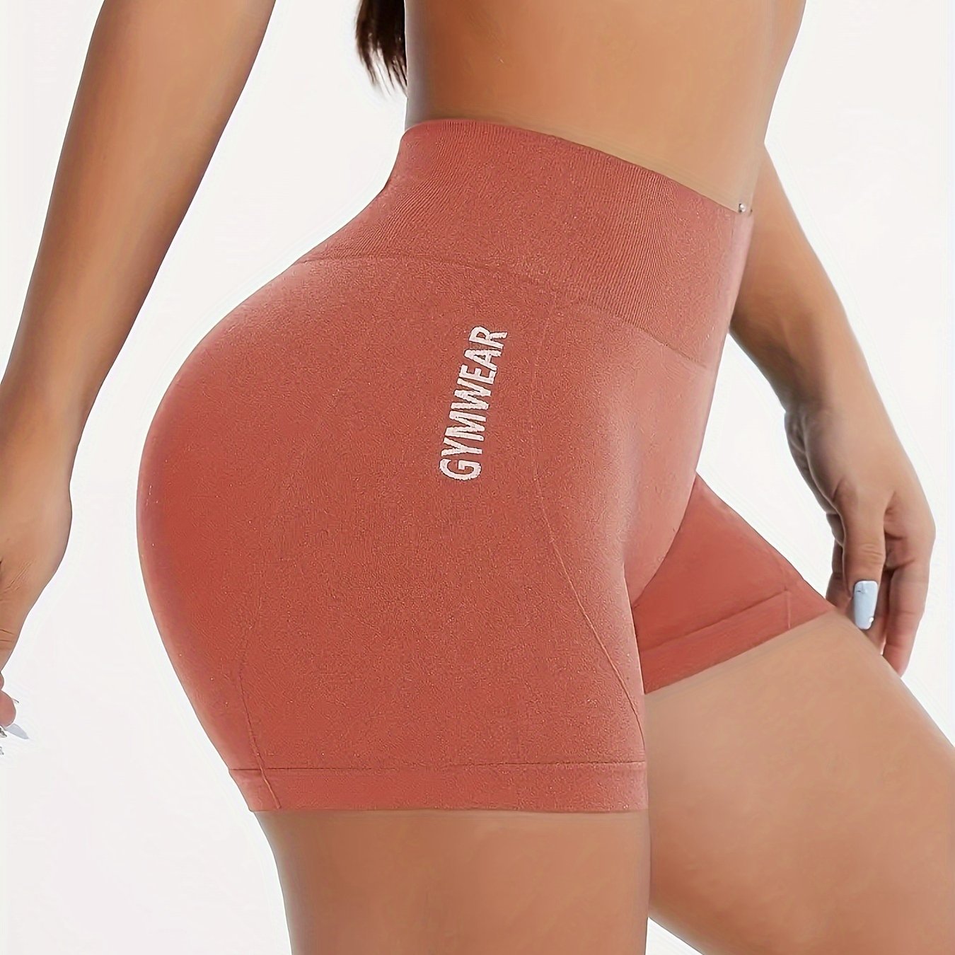 [Breathable High-Waist Gym Shorts] Women's High-Waist Gym Shorts, Breathable Running Cycling Yoga Shorts, Tummy Control Athletic Compression Fit, Sport Style