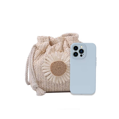 Summer New Fashion Straw Strap Mouth Women'S Woven Bag Single Shoulder Bag Crossbody Bag for Travel and Amusement
