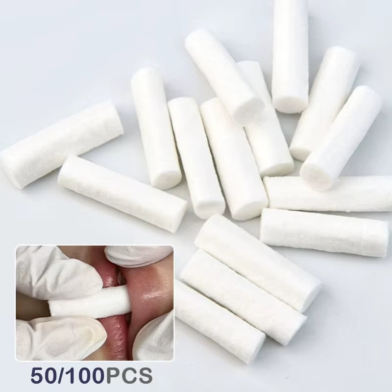 50/100PCS Disposable Lip Tattoo Skin Stretching Cotton Stick with Box Semi-Permanent Makeup Lip Embroidery Blush Recovery Tools