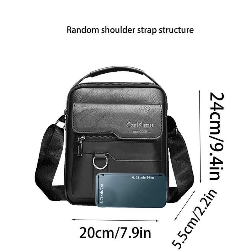 Vintage Messenger Bag with Adjustable Strap, Lightweight Design for Business & Daily Use, Perfect Valentine Gift for Men