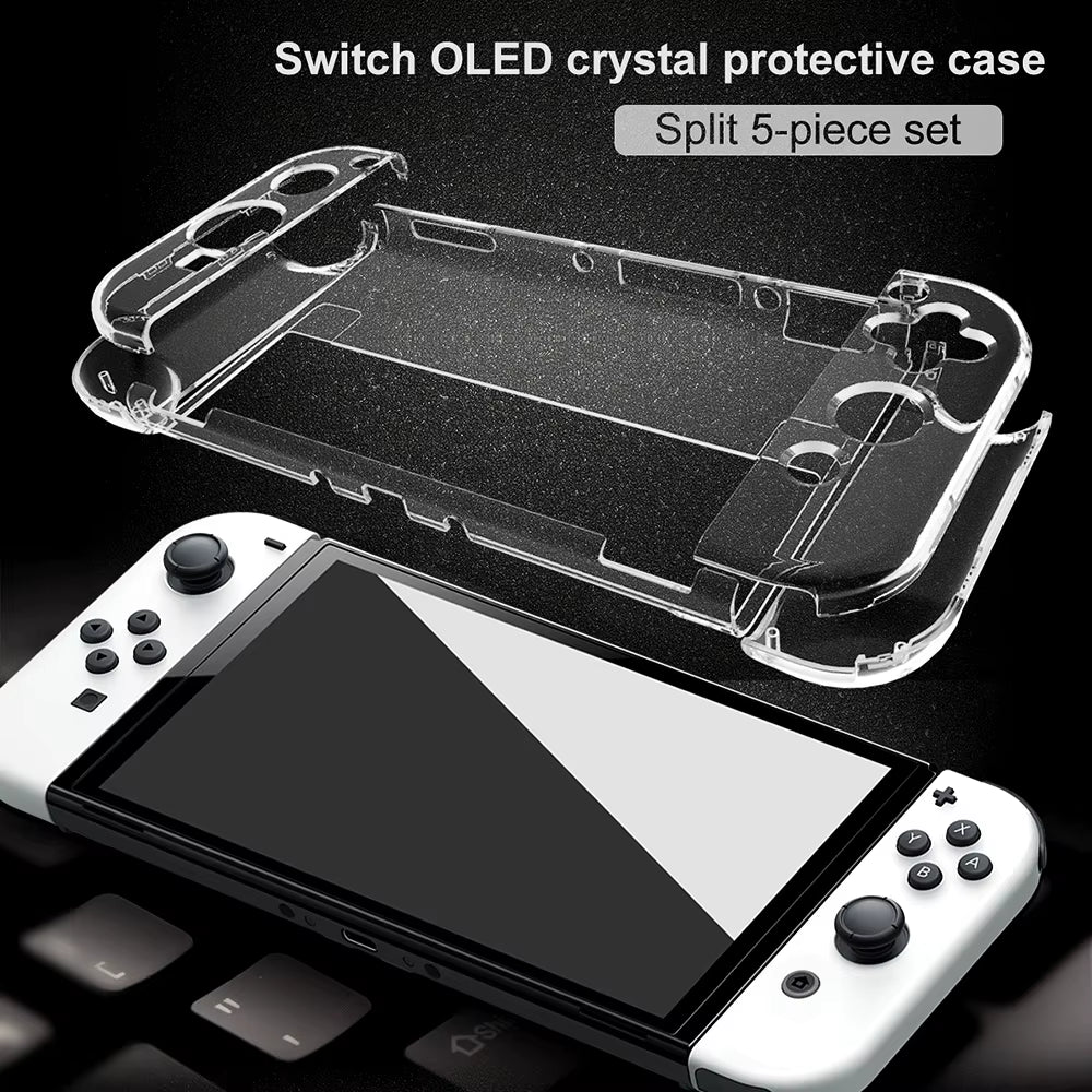 For Nintendo Switch Oled Case Bundle Bag Pack Game Accessories Kit Hard Shell Travel Storage Bag Joycon Protective Cover Grip