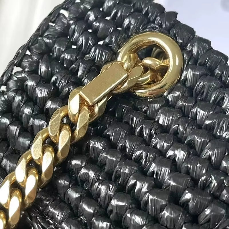 Simple Black Brand Square Shoulder Bag Fashion Banquet Shoes and Bag Party Office Bag Designer Bags Woman Luxury 2025 New