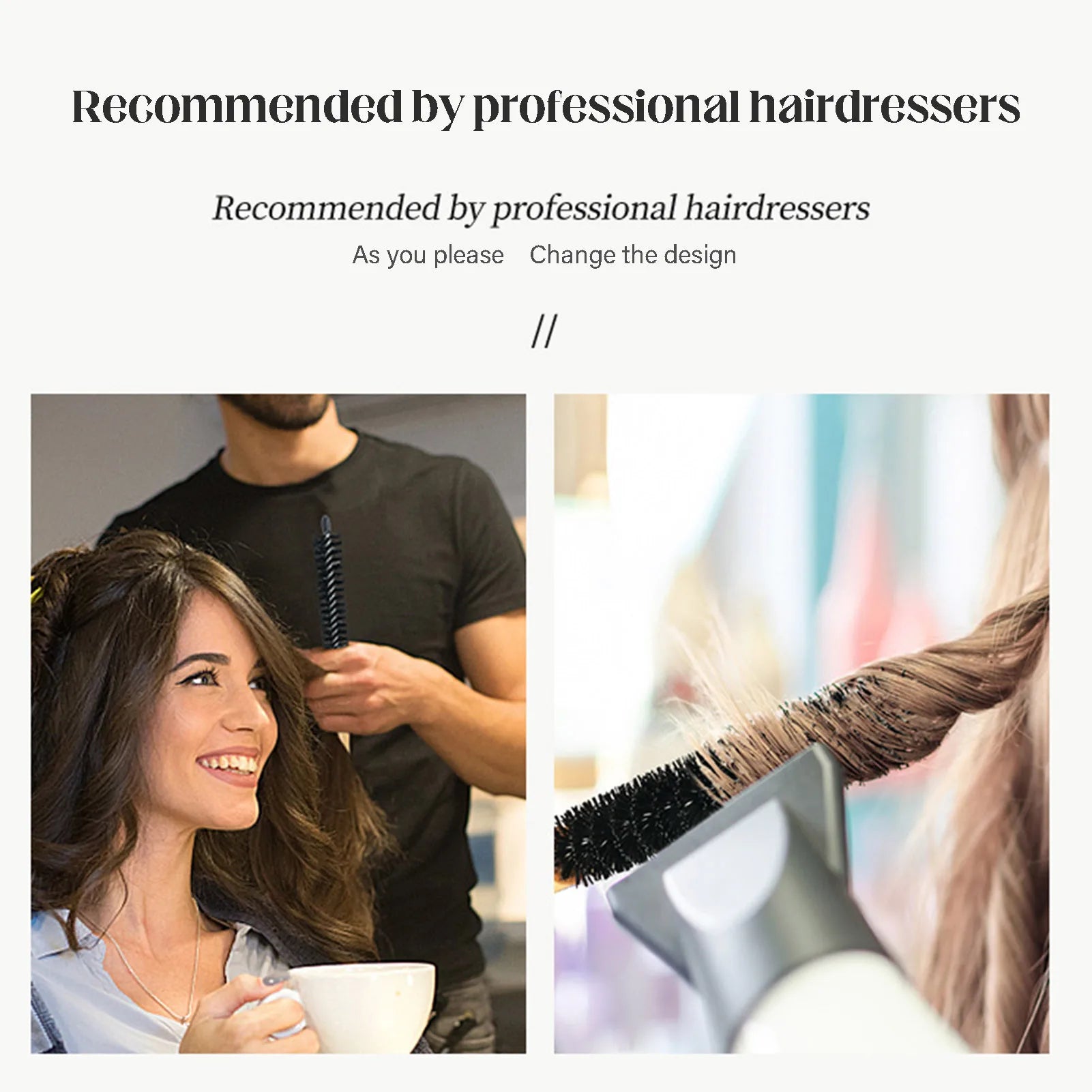 Small round Hair Brush Wooden Handle Mini round Hair Styling Brush for Short Hair Blow Drying