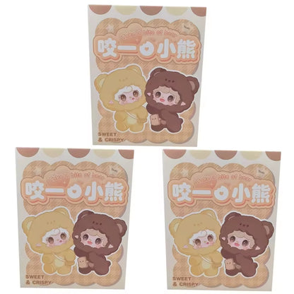 Yooki V4 Takes a Bite Bear Series Plush Blind Box Creative Cute Doll Backpack Pendant Keychain Mysterious Box Surprise Fun Gifts