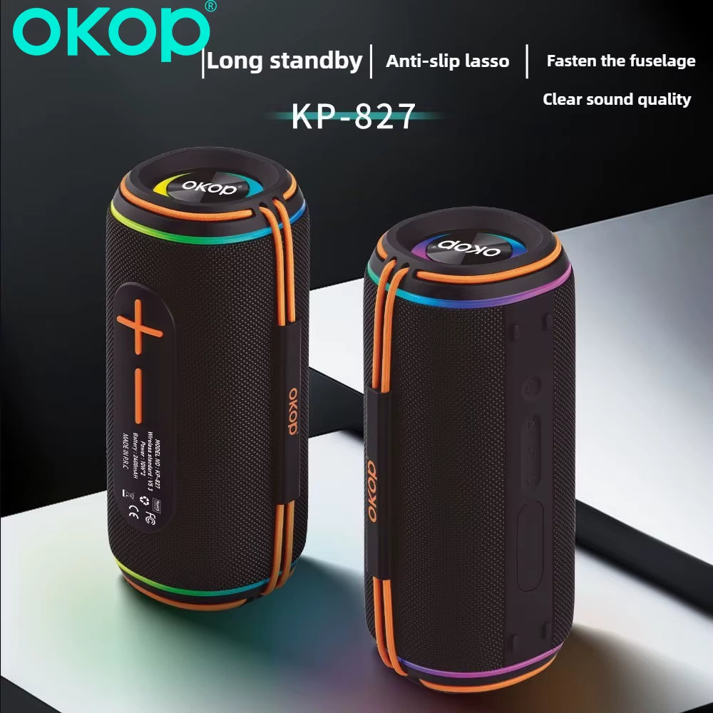 wireless Bluetoothspeaker Outdoor Portable Heavy Bass Stereo High-Power Dual Speaker Subwoofer Camping Party TF USB 블루투스 스피커