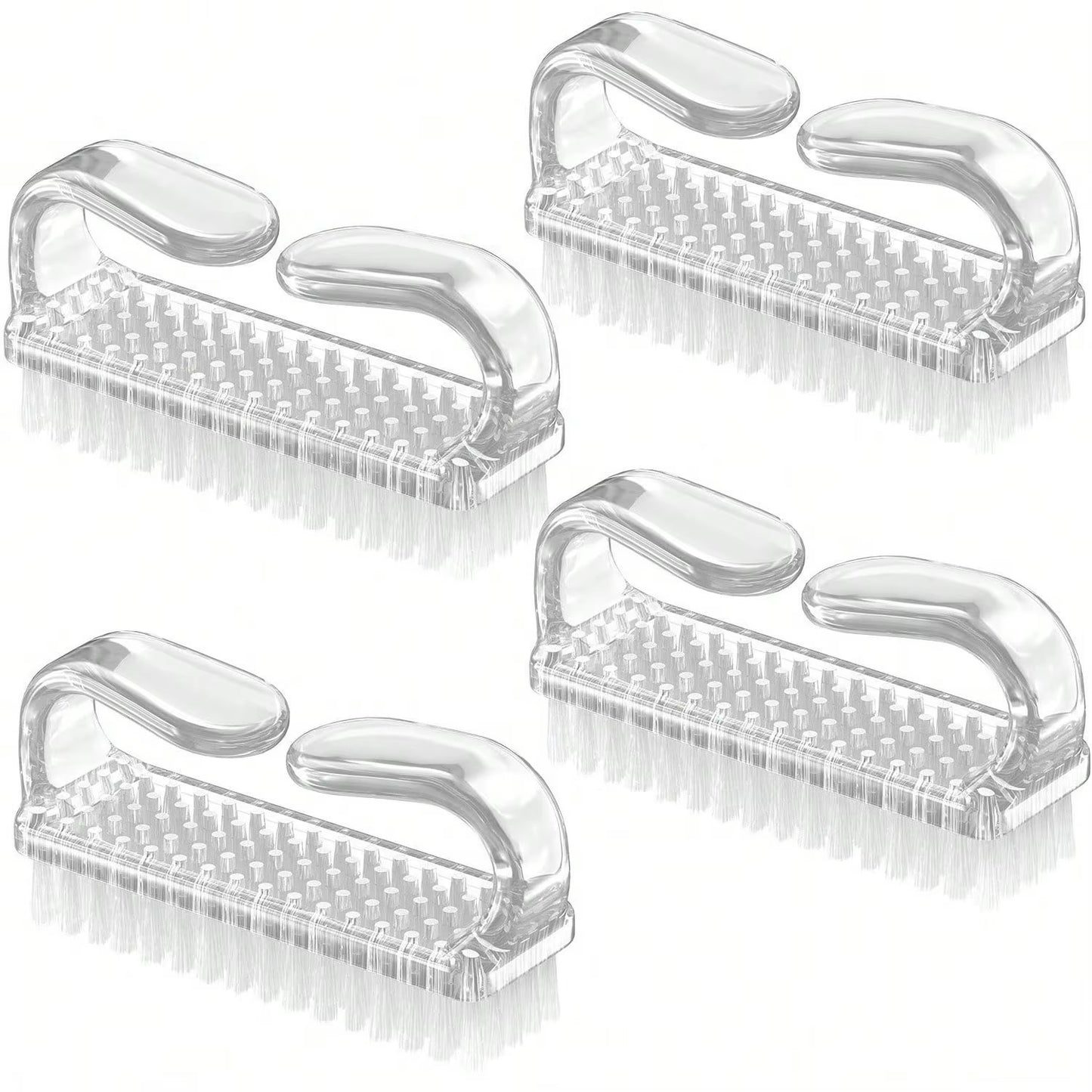 4Pcs/Set Nail Art Tools Kit with Large Nail Polish Brush, Dust Brush, Cleaning Brush and Cuticle Pusher