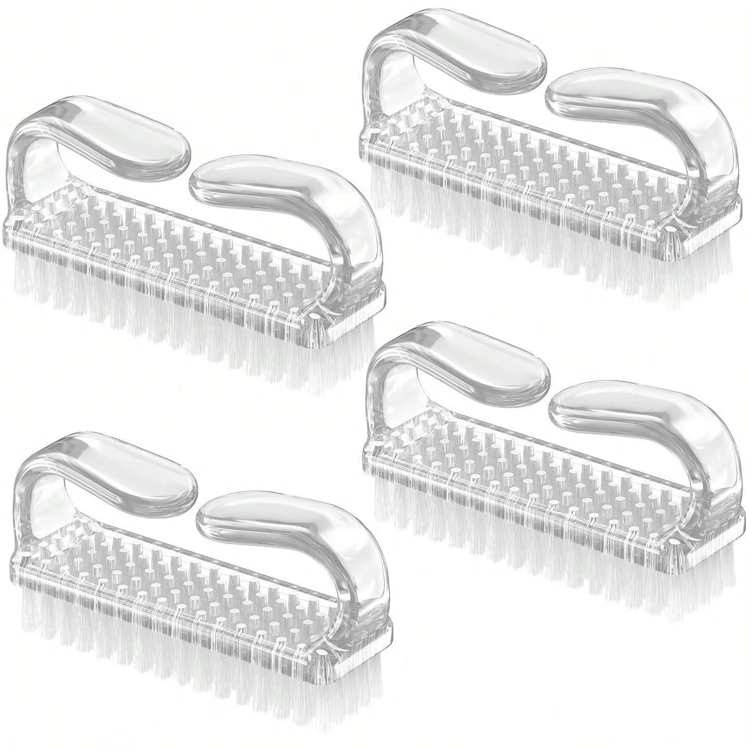 4Pcs/Set Nail Art Tools Kit with Large Nail Polish Brush, Dust Brush, Cleaning Brush and Cuticle Pusher