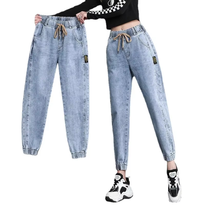 2025 Harem Pants Vintage High Waist Woman Jeans Ankle Length Mom Jeans Denim Pants for Women Clothes High Waisted Jeans