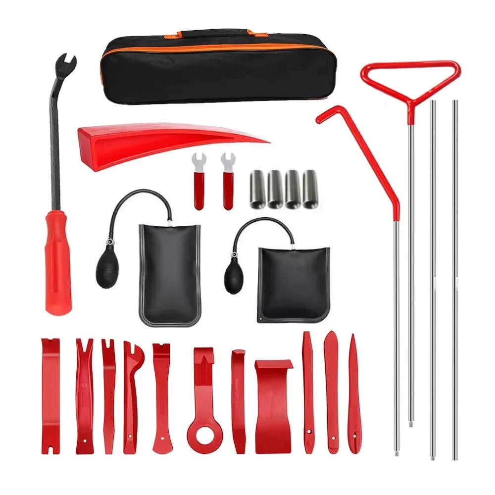 Car Wedge Pump Locksmith Thickened Door Repair Air Cushion Emergency Open Unlock Tool Kit with Long Reach Grabber