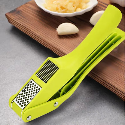 2-In-1 Multifunctional Garlic Press for Pressing Mash Garlic and Sliced Garlic Vegetable Squeezer for Home Cooking Masher Tool