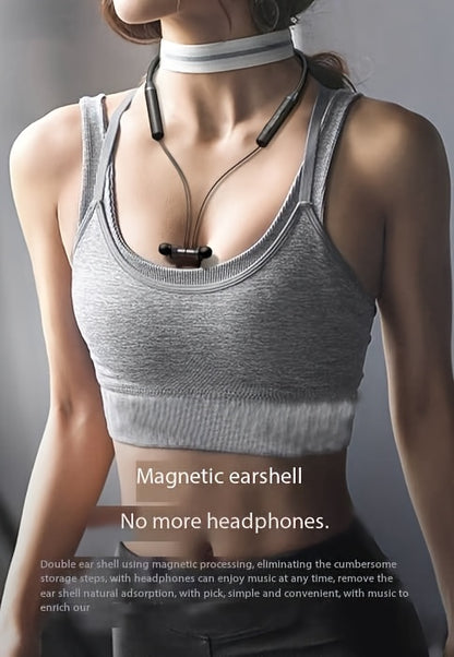 HE05 Neckband Wireless Headphones Hi-Fi Stereo Sound Sport Wireless Earphones Comfortable Wearing Wireless Headset Compatible with all mobile phones Can Be Used As A Birthday Gift Holiday Gifts