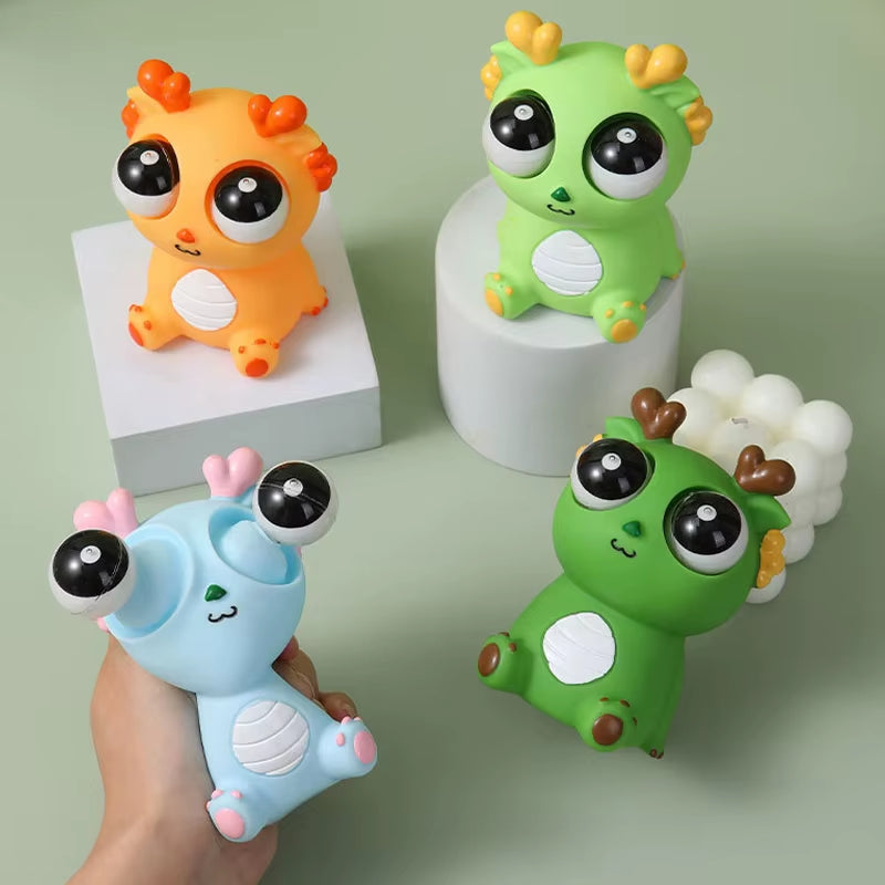 Creative Explosive Eye Dragon Dinosaur Decompression Toy Squeezing Joy Squeezing Staring Eye Funny Release Animal Sensory Toys