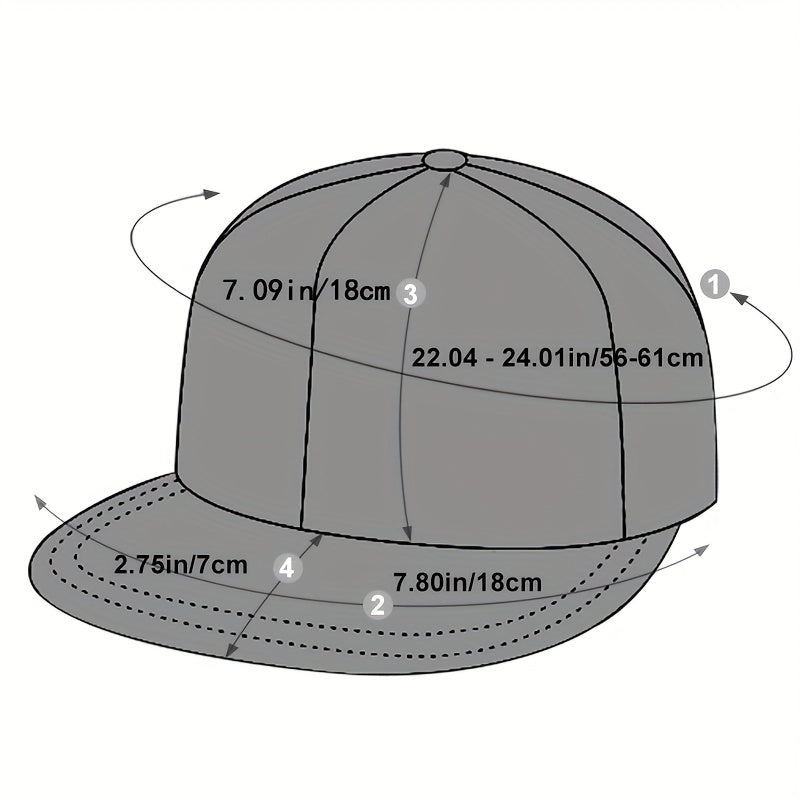 1pc Unisex Sunshade Breathable Adjustable Baseball Cap With Trendy Pattern For Outdoor Sport