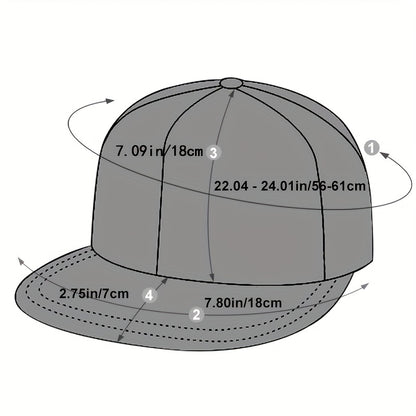 1pc Unisex Sunshade Breathable Adjustable Baseball Cap With Trendy Pattern For Outdoor Sport