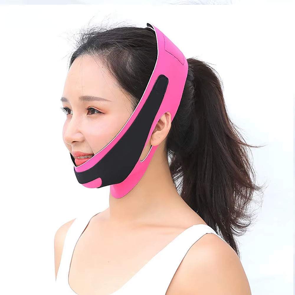 Elastic Face Slimming Bandage V Line Face Shaper Women Chin Cheek Lift up Belt Facial Massager Strap Face Beauty Skin Care Tools