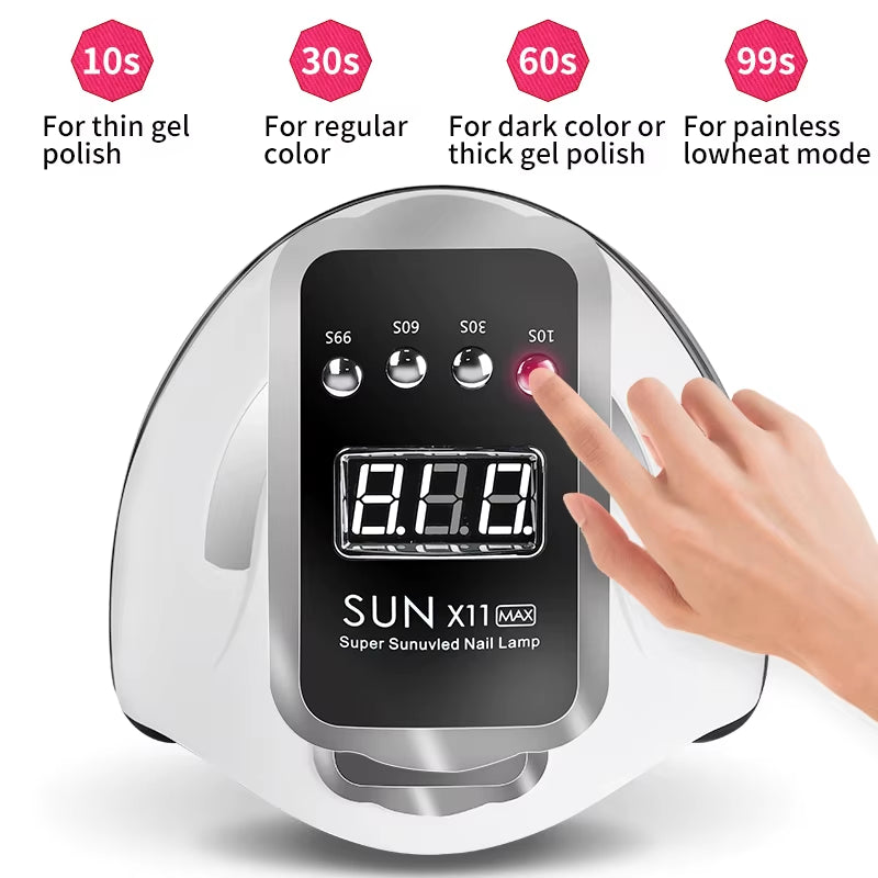 Nail Dryer LED Nail Lamp UV Light for Curing All Gel Nail Polish with LCD Display Motion Sensing Manicure Pedicure Salon Tools