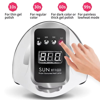 Nail Dryer LED Nail Lamp UV Light for Curing All Gel Nail Polish with LCD Display Motion Sensing Manicure Pedicure Salon Tools