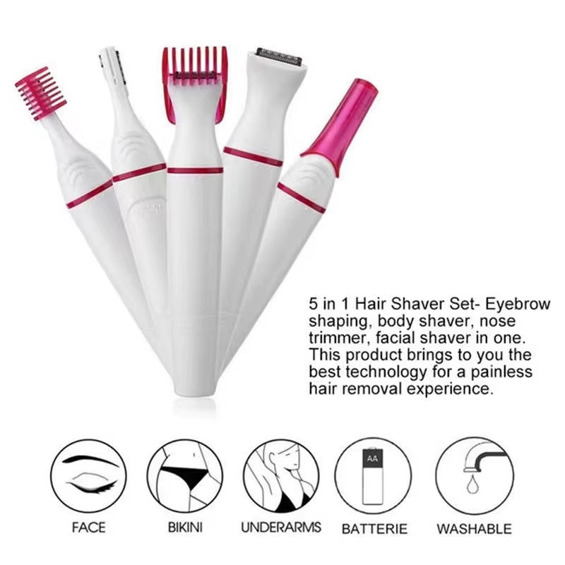 Eyebrow Knife 5 in 1 Electric Shavers Body Hair Removal Painless Epilator Woman Tools Trimmer Face Women Eyebrows Shaver Women'S