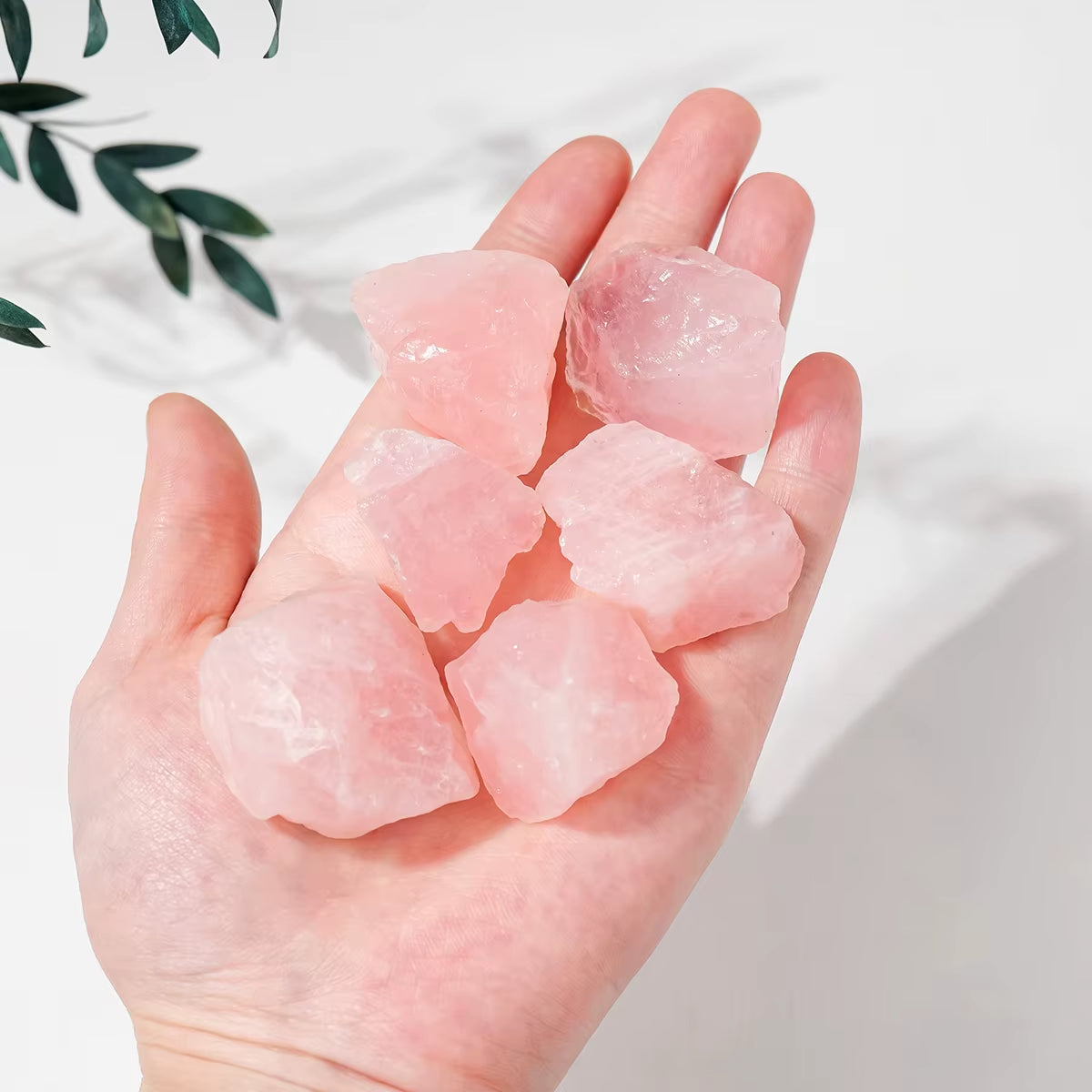 50G/Bag Natural Rose Quartz Raw Stone Pink Rough Pink Quartz Unpolished Home Garden Decoration Ornaments