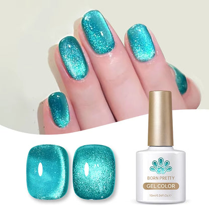 10Ml Nude Gold Glitter Cat Magnetic Gel Nail Polish Gold Blue Ultra Shine Soak off UV LED Varnish Nail Supplies
