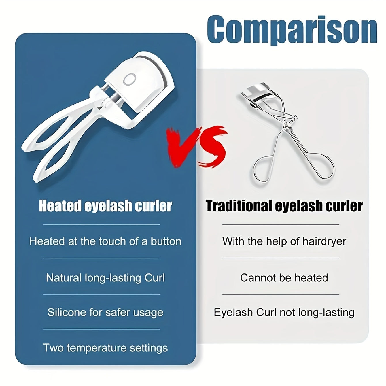 ABS Electric Eyelash Curler - Long-Lasting Curling Device with USB Rechargeable Battery, Modern Beauty Eye Instrument for Home Use, Durable & Stylish Design Beauty Fashion