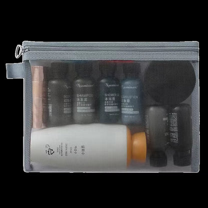Fashion Small Large Black Organizer Toiletry and Makeup Pouch Transparent Mesh Zipper Cosmetic Bag Women Necessary Organizer