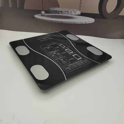 UAEIUI Smart Digital Bathroom Scale, Battery-Powered, Wireless, Non-Rechargeable, with Body Fat Monitoring for Home Use, for Women, Men Beauty Fashion
