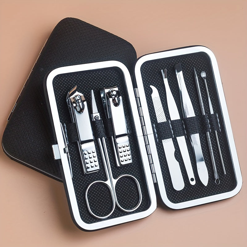 Professional Manicure And Pedicure Set, Nail Clipper Nail Cutter Nail Files Ear Spoon, Beauty Tools Grooming Set with Portable Case, for Nail Care, for Household And Travel Beauty Fashion