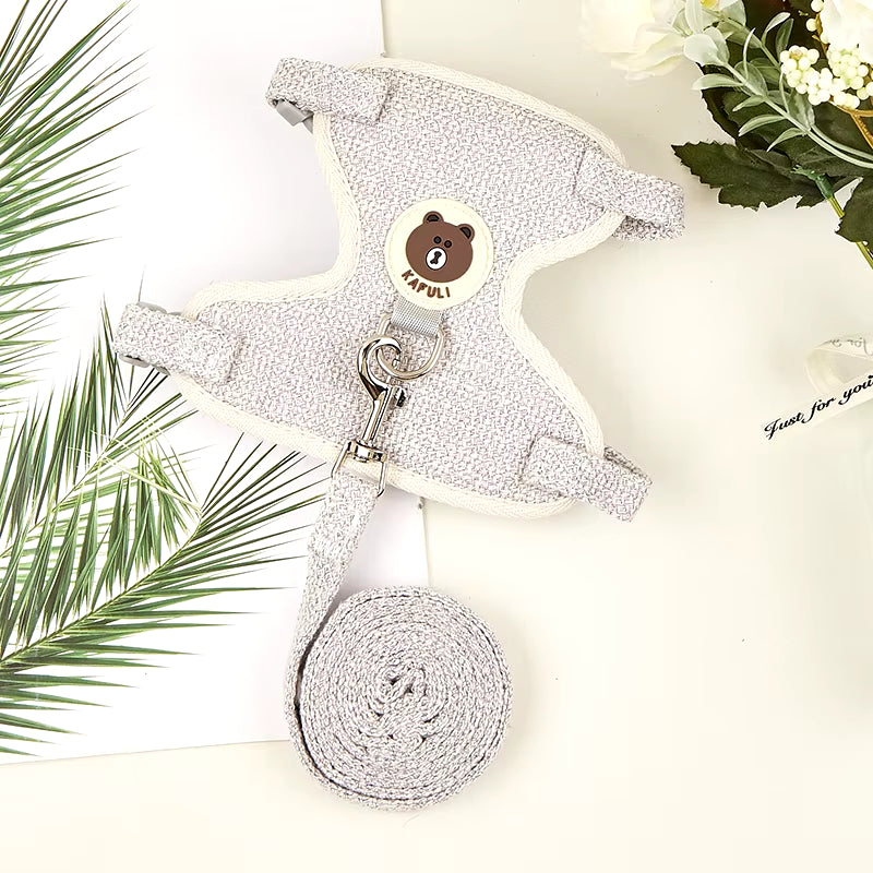 Newest Cute Rabbit Harness and Leash Set Bunny Pet Accessories Vest Harnesses Rabbit Leashes for Outdoor Walking Pets Supplies