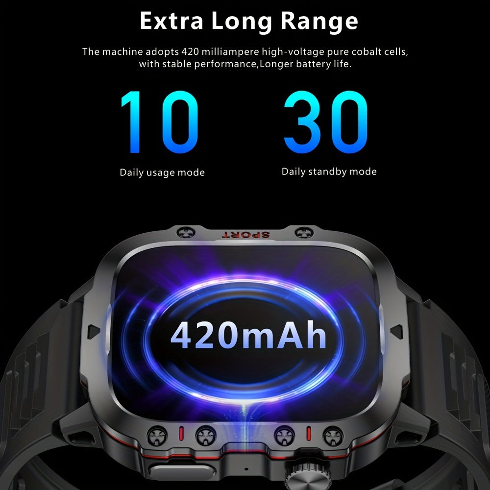 1pc Large 1.96" Touch Screen Smartwatch Pro - Multi-Sport Fitness Tracker, Answer/Make Calls, Message Notification, AI Control, Wireless Call, Heart Rate Monitor, Sleep Tracker, and More Beauty World Shop