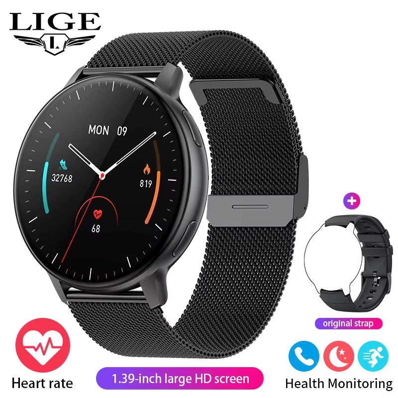 2025 Smart Watch Women Bluetooth Call Custom Dials Watches Blood Oxygen Monitor Sport Men Smartwatch Ladies for Android IOS