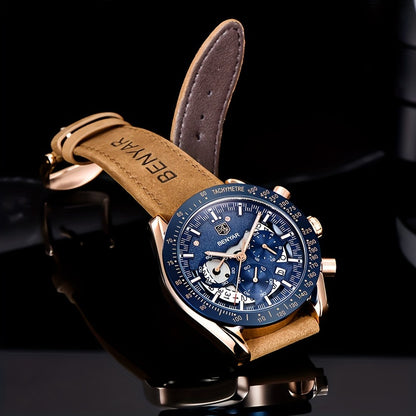 BENYAR Watches For Men Analog Quartz Chronograph Luminous Big Face Mens Watches Business Work Sport Casual Fashion Designer Dress Men'S Wrist Watches Elegant Gift For Men Beauty World Shop