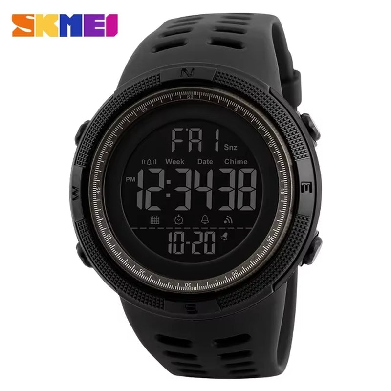 1251 Digital Watch for Men Waterproof Sports Electronic Countdown Mens Wristwatches Military Date Clock 1560 Reloj Hombre
